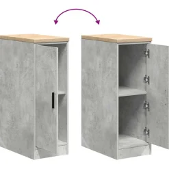 vidaXL Garageopbevaringsskab Beton Grå 30x51x85cm Massivt træ Fyrretræ