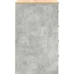 vidaXL Garageopbevaringsskab Beton Grå 60x51x85cm Massivt træ Fyrretræ