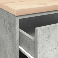 vidaXL Garageopbevaringsskab Beton Grå 60x51x85cm Massivt træ Fyrretræ