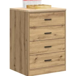 vidaXL Garageopbevaringsskab Håndværks eg 60x51x85 cm