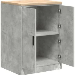vidaXL Garageopbevaringsskab Beton Grå 60x51x85cm Massivt træ Fyrretræ