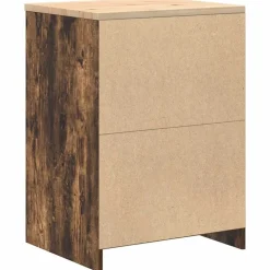 vidaXL Garageopbevaringsskab røget eg 60x51x85 cm massivt træ fyrretræ