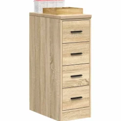 vidaXL Garageopbevaringsskab Sonoma eg 30x51x85cm Massivt træ Fyrretræ