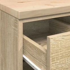 vidaXL Garageopbevaringsskab Sonoma eg 30x51x85cm Massivt træ Fyrretræ