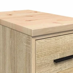 vidaXL Garageopbevaringsskab Sonoma eg 30x51x85cm Massivt træ Fyrretræ
