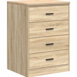vidaXL Garageopbevaringsskab Sonoma eg 60x51x85cm Massivt træ Fyrretræ