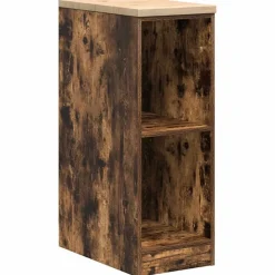 vidaXL Garageopbevaringsskab røget eg 30x51x85 cm massivt træ fyrretræ