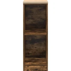 vidaXL Garageopbevaringsskab røget eg 30x51x85 cm massivt træ fyrretræ