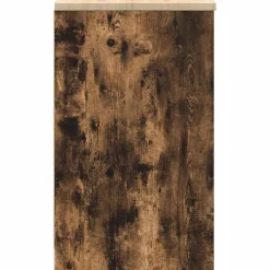 vidaXL Garageopbevaringsskab røget eg 30x51x85 cm massivt træ fyrretræ