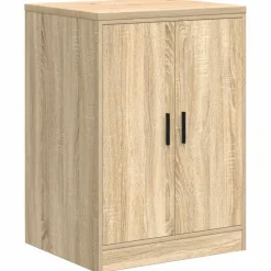 vidaXL Garageopbevaringsskab Sonoma eg 60x51x85cm Massivt træ Fyrretræ