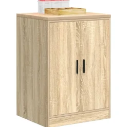 vidaXL Garageopbevaringsskab Sonoma eg 60x51x85cm Massivt træ Fyrretræ