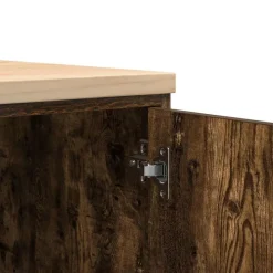 vidaXL Garageopbevaringsskab røget eg 60x51x85 cm massivt træ fyrretræ