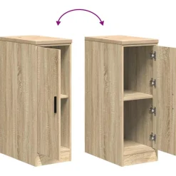 vidaXL Garageopbevaringsskab Sonoma eg 30x51x85cm Massivt træ Fyrretræ