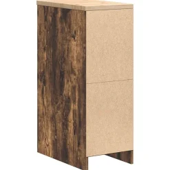 vidaXL Garageopbevaringsskab røget eg 30x51x85 cm massivt træ fyrretræ