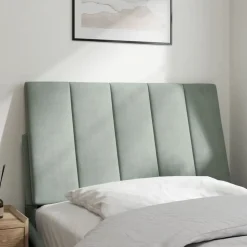 vidaXL gavlpude Hanko 80 cm velour lysegrå