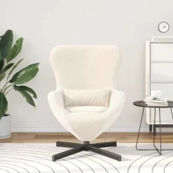 vidaXL Æggestol Creme 63 x 73 x 90 cm Stof