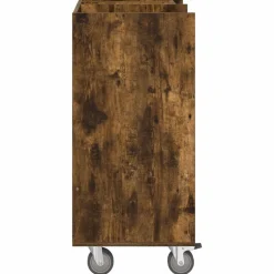 vidaXL Golf Skab med hjul Ensfarvet Røget eg 65 x 45 x 98 cm
