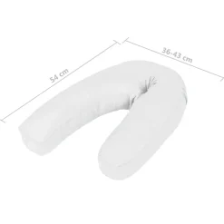vidaXL graviditetspude J-form 54x(36-43) cm hvid