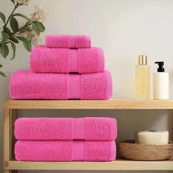 vidaXL Gæstehåndklæde SOLUND 2 pcs Lyserød 15 x 21 cm 550 gsm