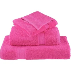 vidaXL Gæstehåndklæde SOLUND 2 pcs Lyserød 15 x 21 cm 550 gsm