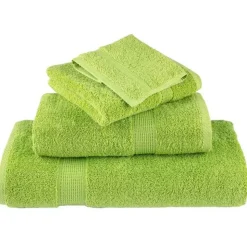 vidaXL Gæstehåndklæde SOLUND 2 pcs Grøn 15 x 21 cm 550 gsm