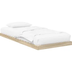 vidaXL Gulv seng ramme Sonoma 75 x 190 cm Konstrueret træ