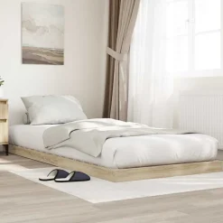 vidaXL Gulv seng ramme Sonoma 75 x 190 cm Konstrueret træ