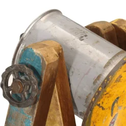 vidaXL gulvlampe E27 massivt mangotræ flerfarvet