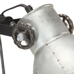 vidaXL gulvlampe med 2 lampeskærme E27 støbejern sølvfarvet
