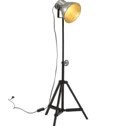 vidaXL gulvlampe 35x35x65/95 cm 25 W E27 vintagesølv