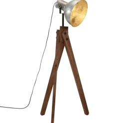vidaXL gulvlampe 45x45x120 cm 25 W E27 vintagesølv