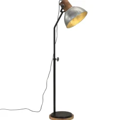 vidaXL gulvlampe 30x30x100-150 cm 25 W E27 vintagesølv
