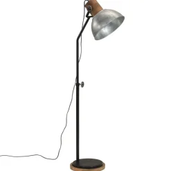 vidaXL gulvlampe 30x30x100-150 cm 25 W E27 vintagesølv