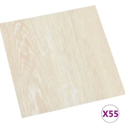 vidaXL Gulvplanker 55 pcs Beige 5,11 m² PVC