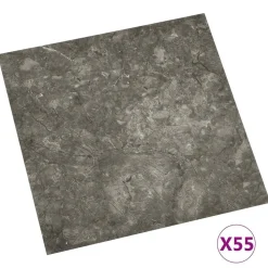vidaXL Gulvplanker 55 pcs Grå 5,11 m² PVC