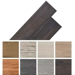 vidaXL Gulvplanker 36 pcs Mørk Brun 5,02 m² PVC