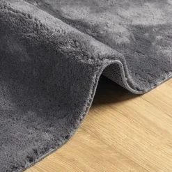 vidaXL gulvtæppe HUARTE 60x110 cm kort luv og vaskbart antracitgrå
