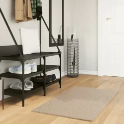 vidaXL gulvtæppe HUARTE 60x110 cm kort luv og vaskbart sandfarvet
