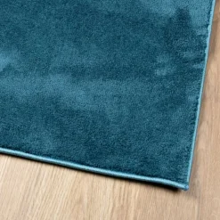 vidaXL gulvtæppe OVIEDO 120x120 cm kort luv turkis