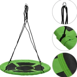 vidaXL gynge 110 cm 100 kg grøn