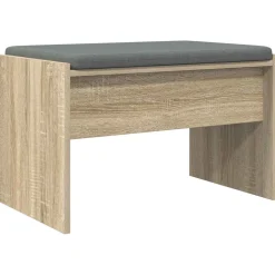 vidaXL Hallbænk med pude Sonoma eg 63 x 38 x 40 cm