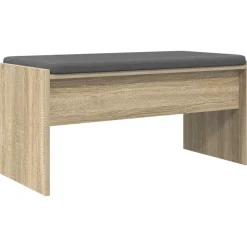 vidaXL Hallbænk med pude Sonoma eg 83 x 38 x 40 cm