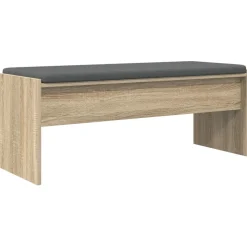 vidaXL Hallbænk med pude Sonoma eg 103 x 38 x 40 cm