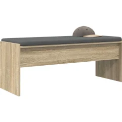 vidaXL Hallbænk med pude Sonoma eg 103 x 38 x 40 cm