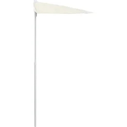 vidaXL halv parasol med stang 180x90 cm sandfarvet