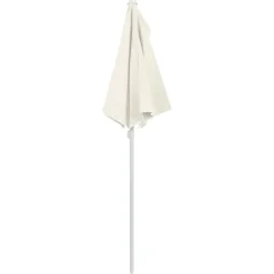 vidaXL halv parasol med stang 180x90 cm sandfarvet