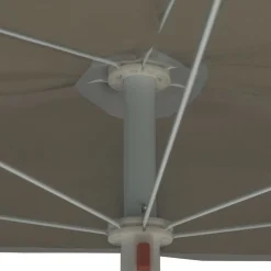 vidaXL halv parasol med stang 180x90 cm sandfarvet