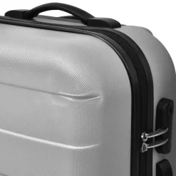 vidaXL hardcase trolleysæt 45,5/55/66 cm sølvfarvet
