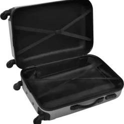 vidaXL hardcase trolleysæt 45,5/55/66 cm sølvfarvet