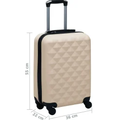 vidaXL hardcase-kuffert ABS guldfarvet